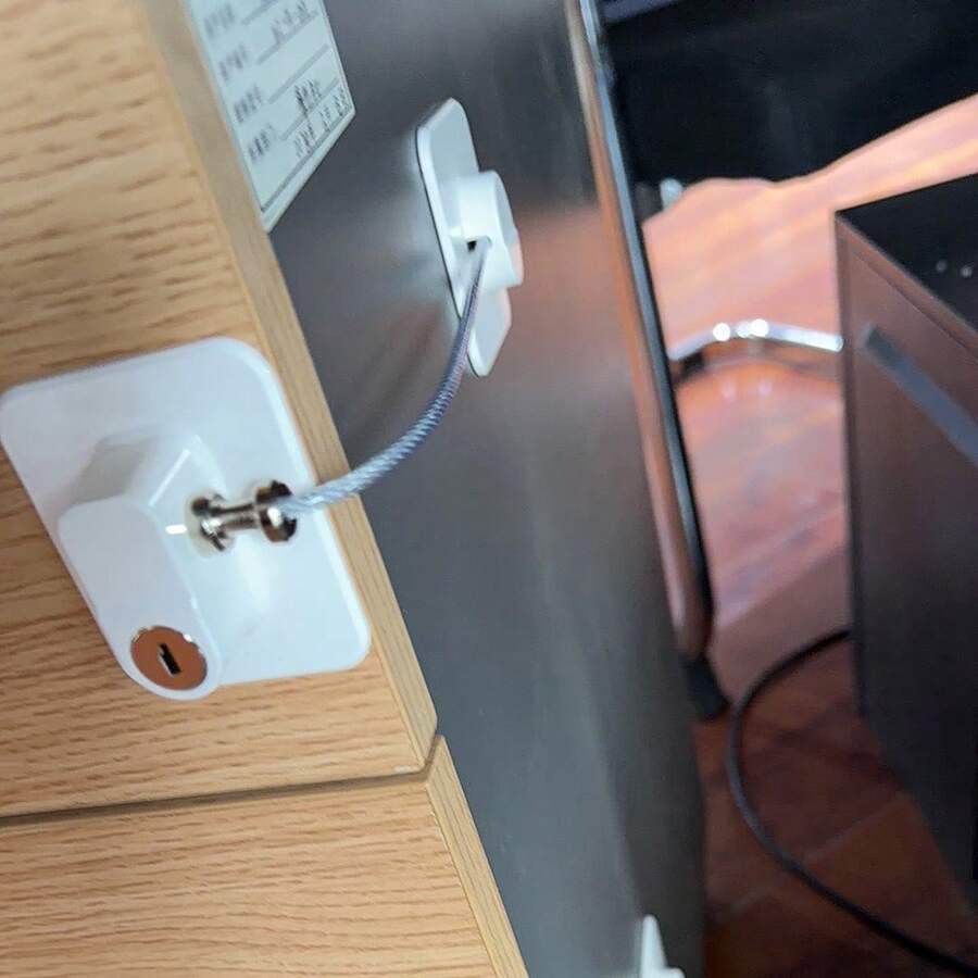 1 Set Refrigerator Chain Lock, Cold-Resistant Lock, Safety Cabinet Lock, Suitable For Kitchen, Openable Furniture, Sliding Cabinets, Drawers And Toilet Lids