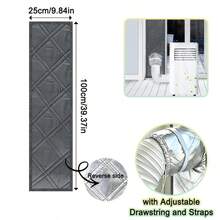 Thickened Universal Window Seal Cloth For Portable Air Conditioner & Dryer, Double‑Sided 100% Airtight Vent Kit, Reduce Cold‑Hot Air Exchange - Silver - View 10
