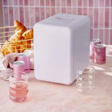 Adler Mini Fridge, Personal Cooler, Small Beverage Fridge - 4L Capacity, Peltier Cooling, Dual Power (12V/Mains), White - EU E Type Plug(220-240V) - View 1