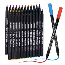 1pc 24-Color Fabric Marker Pen, Waterproof Non-Fading Textile Pen, DIY Hand Painting Marker Pen For T-Shirts, Shoes, Colorful Marker - Fabric Painting Pen - View 2
