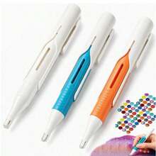 1/2/3 Sets Boîte de Stylo de Peinture de Diamant Automatique, Distribution Automatique de Perles, Rangement Facile, 3 Couleurs Disponibles, Convient aux Débutants, Artisanat DIY pour Adultes, Outils de Peinture de Diamant 5D, Passionnés de Peinture de Diamant, Cadeaux de Noël, Cadeaux d'Halloween - A - Voir 14