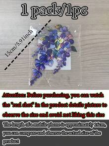 1个/1包紫藤亚克力阳光捕捉器，每个尺寸为5.91英寸 x 5.91英寸 - 全息花卉窗台花园装饰，完美的春季花园礼物，母亲节花卉家居装饰 - 多色 - 查看 9
