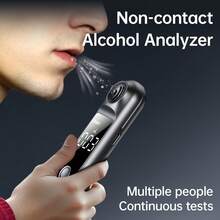 Breathalyzer Portabel, Alat Analisis Alkohol Pribadi, Alat Uji Deteksi Alkohol Digital yang Dapat Diisi Ulang - Hitam - View 2