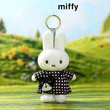 Miffy 毛絨吊飾娃娃，經典 Miffy 兔子設計，柔軟可愛，可裝飾包包與鑰匙圈，溫馨生日紀念禮物 - 彩色 - 查看 17