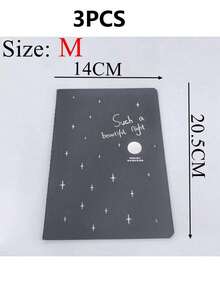 60 Pages Notebook Black Paper Journal Diary Back To School,Mother's Day,Mom's Gift,Back To School,School Supplies - Black - View 19