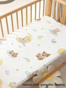 1pc Cute Cartoon Pattern Soft Comfortable Breathable Baby Bed Sheet, All Season, Machine Washable - Multicolor - View 24