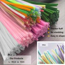 824pcs DIY Floral Handmade Set, Large Capacity Chenille Pipe Cleaner Fuzzy Sticks Handmade Bouquet Materials, Holiday Gifts And Home Decor Supplies - 824pcs - View 4