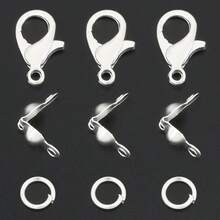 250pcs/500pcs DIY Jewelry Findings Set Includes Lobster Clasp, Jump Rings, Clasps, DIY Buckle Kit, End Connectors, Open Jump Rings, Suitable For Bracelet Connectors, Beading, Bead End Connectors, Anklet End Closed Rings, Fixed Hanging Rings, Jewelry Connecting Rings And Other Handmade Jewelry Making - Lobster Clasp & Bag Clasp & Jump Ring - View 10