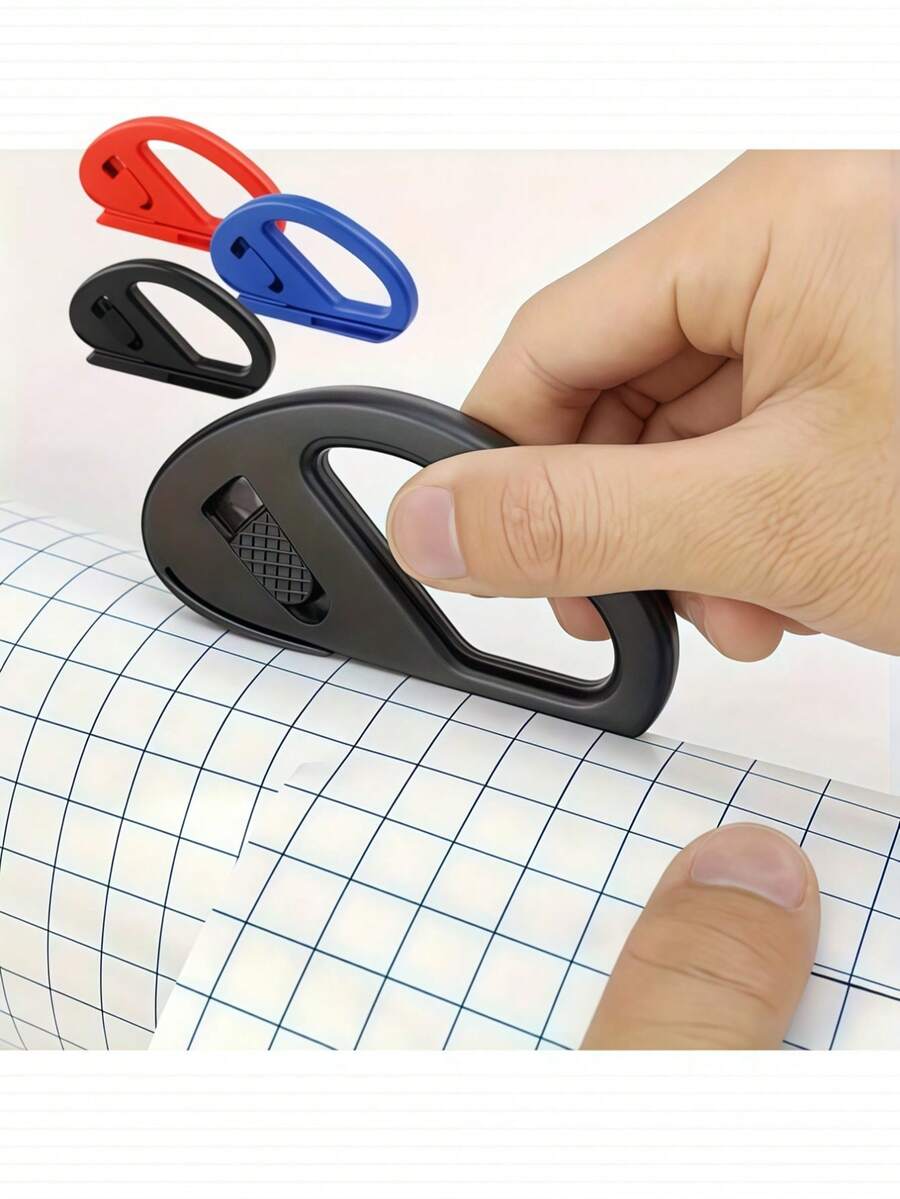 4-Pcs Packaging Paper Cutter, Gift Packaging Cutting Tool For Christmas And Birthday Presents, Gift Packaging Cutter, Creative Kraft Paper And Craft Paper Roll Sliding Line Cutting And Trimming Machine, Courier Knife - A - View 1