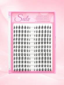 Sulv 168pcs C Curl Individual Lash Clusters Cluster Eyelashes 8-10-12-14mm Mixed DIY Lash Extension False Lashes For Self Application At Home - View 7
