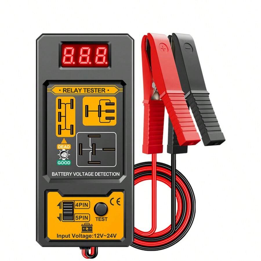 CNB-808 Universal Car Relay Tester 4-Pin/5-Pin Car Relay Detection Tool LED Display Car Circuit Tester - one-size - View 1