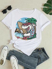 Women T-Shirts - 白色 - 查看 4