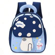 1pc Forest Fairy Tale Style Children's Backpack, Mushroom House & Rabbit Pattern Kindergarten School Bag For 3-5 Years Old Boys & Girls, Lightweight Double Shoulder Storage Bag - Multicolor - View 5