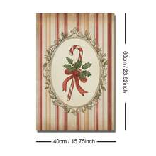 1pc Framed/Unframed Retro Candy Cane Christmas Holiday Canvas Poster Vintage Striped Traditional Xmas Festival Wall Art Print Kitchen Farmhouse Decor Painting For Apartment,Living Room,Bedroom,Modern Home Decoration - A - View 12