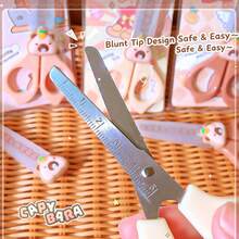 1pc Capybara Stainless Steel Scissors - Cute Multi-Purpose Fabric And Craft Scissors, Animal Capybara Design, Suitable For Office, Sewing, Durable, Easy To Use And Art Supplies - Multicolor Random - View 4