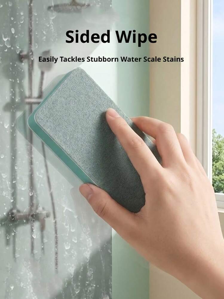 Glass Scale Magic Scrubber And Cleaning Brushes, Home Bathroom Mirror Shower Room Tile Strong Scale Removal Stain Removal Artifact Multi-Functional Window Glass Cleaning Tool - One Size Fits All - View 6
