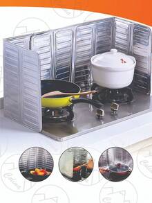 Protetor Para a cozinha Anti-respingos de Aluminio Fogão a Gás, Cozinha - Metálica Padrao - Visão 4