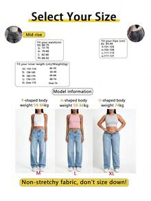 Casual American Street Style Minimalist Daily Commute Versatile Women Jeans Spring Black Fall - Black - View 9