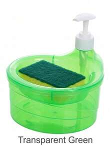 1pc Manual Squeeze Bottle With Automatic Refill Dispenser, Kitchen Cleaning Tool, Kitchen Storage, Suitable For Kitchen Sink, Bathroom Decor, Autumn Decor And Back To School Season, Includes Sponge Brush Set And Large Capacity Dish Soap Dispenser - Multiple Colors - View 7