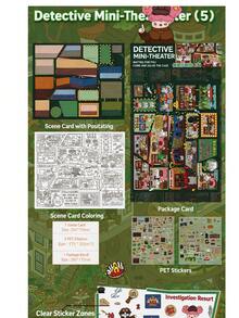 A Set Of DIY Scene‑Building Stickers,Detective Mini Theater DIY Handcraft,Stress‑Relief Scene Stickers,Leisure Time Puzzle Materials For Students To Relax - 33.0 Detective Theater 5 - View 3