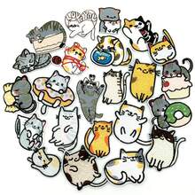 23pcs Cute Cat Embroidered Patches Set, Iron-On Appliques For DIY Clothing, Backpacks & Crafts, Fun Animal Gift - D - View 8