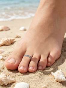 Adjustable Toe Ring, Foot Jewelry, Beach Accessories, Summer Jewelry, Body Jewelry, Birthday Gift, Gift For Her, Midi Ring, Boho Style Accessories - Minimalist Toe Ring - View 6