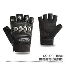 Motorcycle Anti-Fall Stainless Steel Hard Shell Half-Finger Riding Gloves For Men, Mountain Bike Riding Gear Gloves, Motorcycle Gloves With Air Flow, Steel Knuckle, Touchscreen Compatible, BMX MX ATV Mountain Bike Off-Road Racing Downhill Gloves - Multiple Styles - View 15