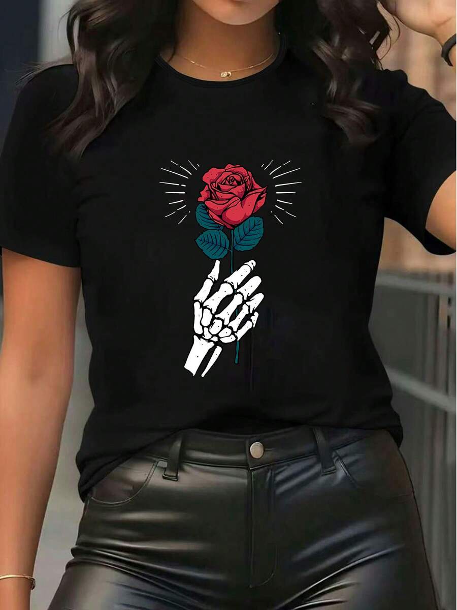 Women T-Shirts - 黑色 - 查看 1