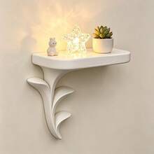 1PC 3D Sprout Shaped Wall Mounted Storage Rack, Creative Plant Style Wall Organizer, Figurine Display Shelf - Multicolor - View 1