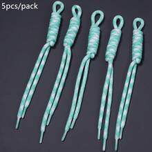 5入組 22-25cm 色塊拼接手工編織尼龍掛繩,花卉圖案鑰匙圈手機掛繩包飾 DIY 校園文具背包可愛裝飾繩 - 花色編織掛繩 - 查看 9