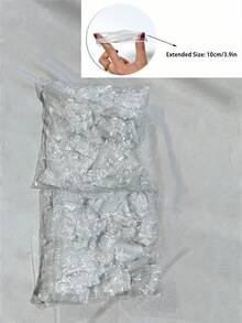 200入/100入 加大尺寸 10cm/3.9in 嬰兒透明一次性耳塞 彈性透明洗澡耳塞 新生兒必需品 沐浴 嬰兒洗澡 游泳耳塞 適合兒童與青少年 請參考 SKU 圖片下單，即為實際商品照片 - 無色 - 查看 10