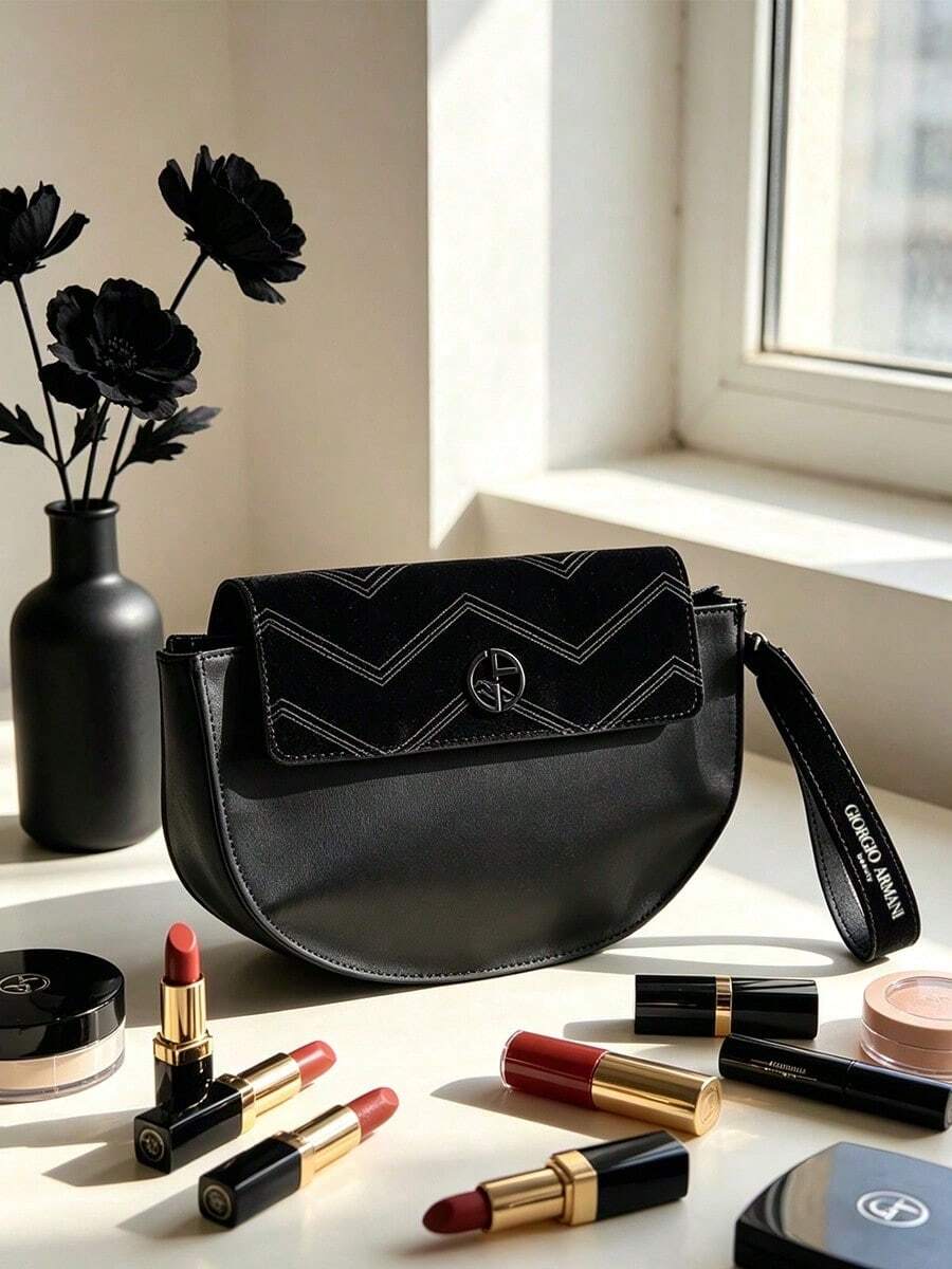 Black Luxury Custom Evening Bag New Shoulder Handbag Original Design Mobile Phone Multifunctional Bag For Daily Travel Work School Perfect Holiday Birthday Anniversary Gift ARMANI-GIFT-9 - Black Bag-1 - View 1