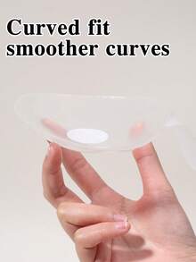 大尺碼矽膠乳貼，特大號 10cm/12.5cm，可重複使用黏性胸墊，防滑耐磨，適合運動與泳裝使用 - 無色 - 查看 4