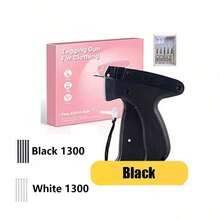 Handheld Mini Clothing Sewing Gun, Micro Needleless Sewing Gun, Price Tag Marking Gun, Handheld Sewing Hemming Gun, Fabric Staple Gun, Quick Bonding, Temporary Sewing Gun, 6 Needles, 2600 Fasteners (Black + White) - 1 Black Gun + 2600 Needles + 6 Needle Tips - View 11