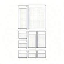 25pcs/9pcs/7pcs Transparent Drawer Organizer Set With Drawer Dividers, Diaper, Baby Bottle, Bibs Baby Supplies Storage Box, Multi-Functional Desktop Office Storage Organizer, Suitable For Bathroom, Baby Room, Home Items Classification Storage And Organization - Multicolor - View 10