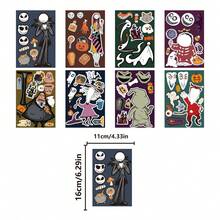 MONASHOP 8pcs Stickers, Face Decals, Waterproof Puzzle Stickers, DIY Craft Supplies, Cartoon Expression Stickers - Multicolor - View 4