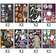 MONASHOP 8pcs Stickers, Face Decals, Waterproof Puzzle Stickers, DIY Craft Supplies, Cartoon Expression Stickers - Multicolor - View 6