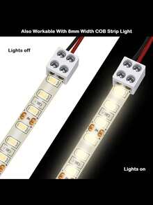High Quality LED Strip Buckle 8mm Terminal Splice Plug Screw-In 2-Pin Fixing Clip Free Welding Led Light Strip Connector - A - View 6
