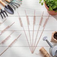 10pcs Electric Plant Support Stakes, Long Soft Copper Wire Pure Copper Garden Support Rods For Gardening Plants And Vegetables - Redwood - View 1