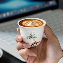 Cangkir Qahwa Keramik Mini Motif Unta dan Kurma, Cangkir Kopi Qahwa Arab, Set Teh Tradisional Timur Tengah, Dekorasi Meja Rumah untuk Ramadan, Cangkir Sajian untuk Tamu - MultiWarna - View 6