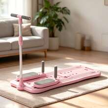 Adjustable Height Ski Machine Trainer, Foldable Pilates Board, Multifunctional Exercise Equipment For Leg Pelvic Floor Muscle Workout, Glute Training Device, Funny Fitness Equipment For Full Body Workout At Home, Christmas Gift - Pink - View 7