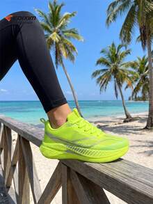 EDIXIM Women's Road Running Shoes 2026 Summer Breathable Mesh Sports Shoes Lightweight Running Shoes Shock Absorption Rebound Soft Sole Jump Rope Shoes - Fluorescent Green - View 3