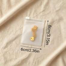 10/30pcs Thick Soft Frosted Transparent EVA Zipper Jewelry Storage Bags, Anti-Oxidation Anti-Dust Portable Storage Pouches, Suitable For Earrings, Rings, Bracelets, Earphone Cables, Makeup Sponges, Travel, Dorm, Home, Vacation Multi-Purpose Storage Bags - White - View 12