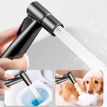 1/3件組增壓式洗屁屁噴頭，替換式馬桶噴槍，適用寵物沖洗、洗臉盆洗髮、浴室污垢清潔 - 噴槍 - 查看 1