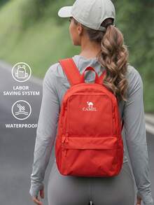 CAMEL CROWN Foldable Large Capacity Travel Backpack, Short Trip & Gym Storage Bag - Aurora Red - View 6