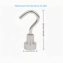 10pcs Strong Magnetic S-Shaped Hooks, Suitable For Cruise Ships, Classrooms, Refrigerators, Hanging, Cabins, Grills, Kitchens, Garages, Workshops And Offices, Neodymium Magnet Material, Easy To Install - Multicolor - View 11