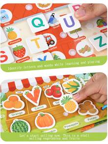 1pc Children's Early Education Quiet Sticker Book, Common Knowledge Cognitive Repeated Word Recognition Educational Montessori Baby Sticker Book Toy - Quiet Book - View 10