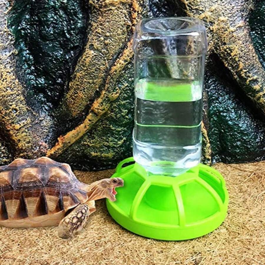 1pc Automatic Water Dispenser & Feeder For Reptiles, Turtles, Tortoises, Lizards, Geckos, Suitable For Terrarium Water Basin Fence Decoration - Multicolor - View 1