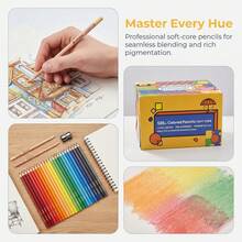 520 Pensil Warna - 520 Warna Cerah Tanpa Duplikat Set Pensil Warna Inti Lembut Premium yang Sudah Diasah untuk Seniman, Menggambar, Membuat Sketsa, dan Arsir - 520 warna timah - View 3