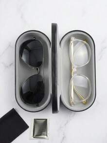 OBOVAY 2pcs/1pc Leather Double Layer Glasses Case, Dustproof & Waterproof, Suitable For Storing Glasses And Fashion Eyewear, Perfect For Daily Home Storage And Outdoor Commute, Back To School Essential - Multicolor - View 12